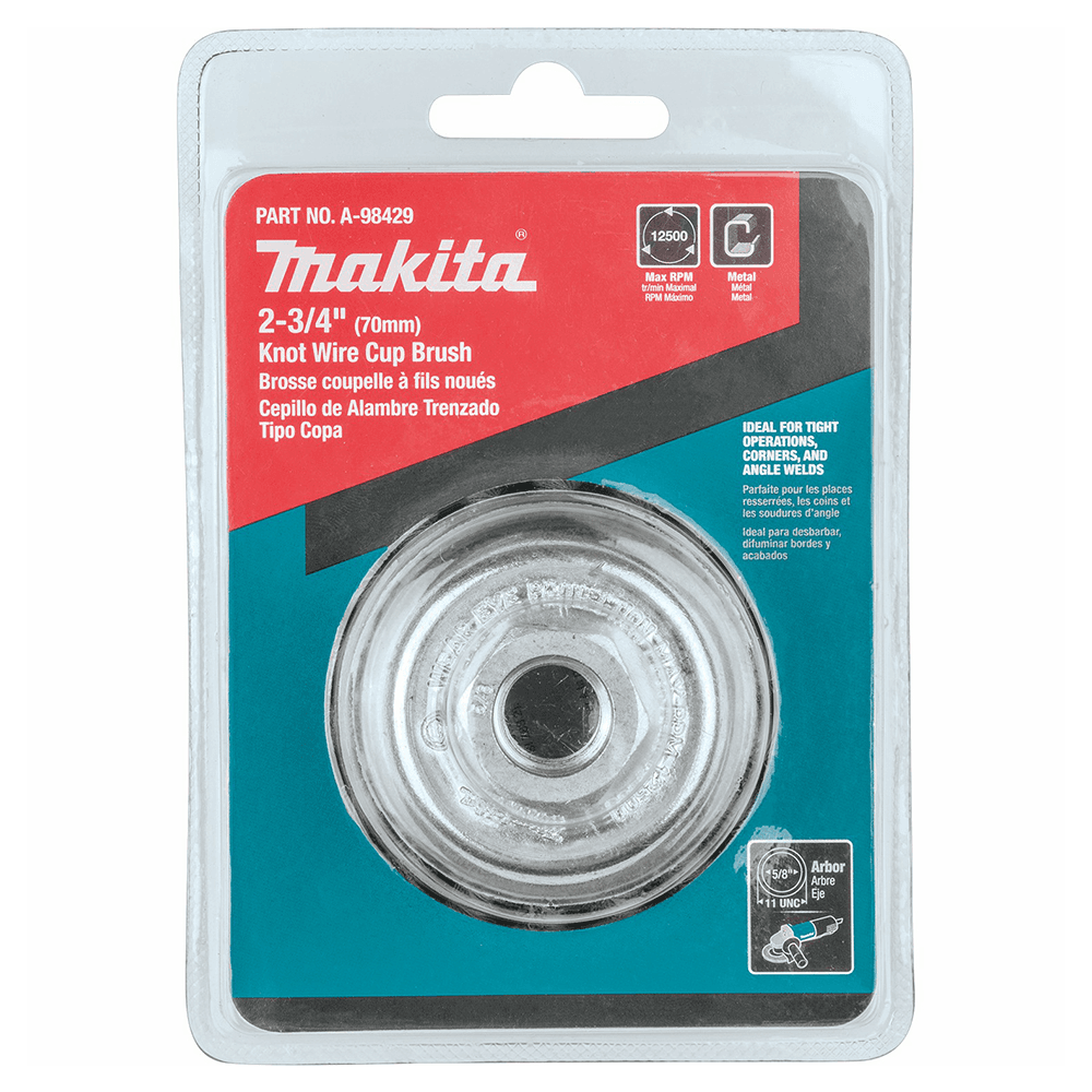 2-3/4" Knot Wire Cup Brush, 5/8"-11" Arbor Hole Alt 3 - Image