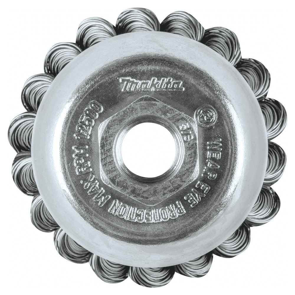 2-3/4" Knot Stainless Steel Wire Cup Brush, 5/8"-11" Arbor Hole Alt 2 - Image