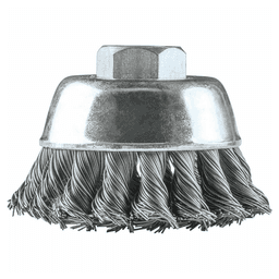 2-3/4" Knot Wire Cup Brush, M10 x 1.25 Arbor Hole Alt 1 - Image