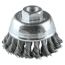 2-3/4" Knot Wire Cup Brush, M10 x 1.25 Arbor Hole Main - Image