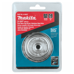 2-3/4" Knot Stainless Steel Wire Cup Brush, M10 x 1.25 Arbor Hole Alt 3 - Image