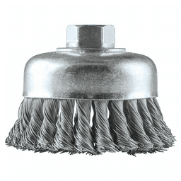 4" Knot Wire Cup Brush, 5/8"-11" Arbor Hole Alt 1 - Image