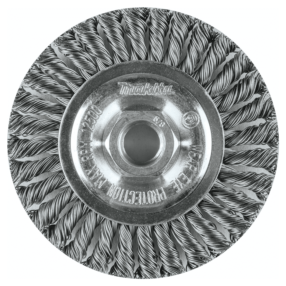 4" Stringer Bead Twist Wire Wheel, 5/8"-11" Arbor Hole Alt 1 - Image
