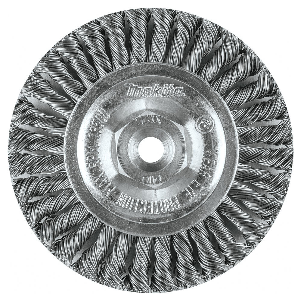 4" Stringer Bead Twist Wire Wheel, M10 x 1.25 Arbor Hole Alt 1 - Image