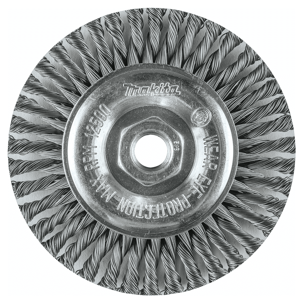 5" Stringer Bead Twist Wire Wheel, 5/8"-11" Arbor Hole Alt 1 - Image