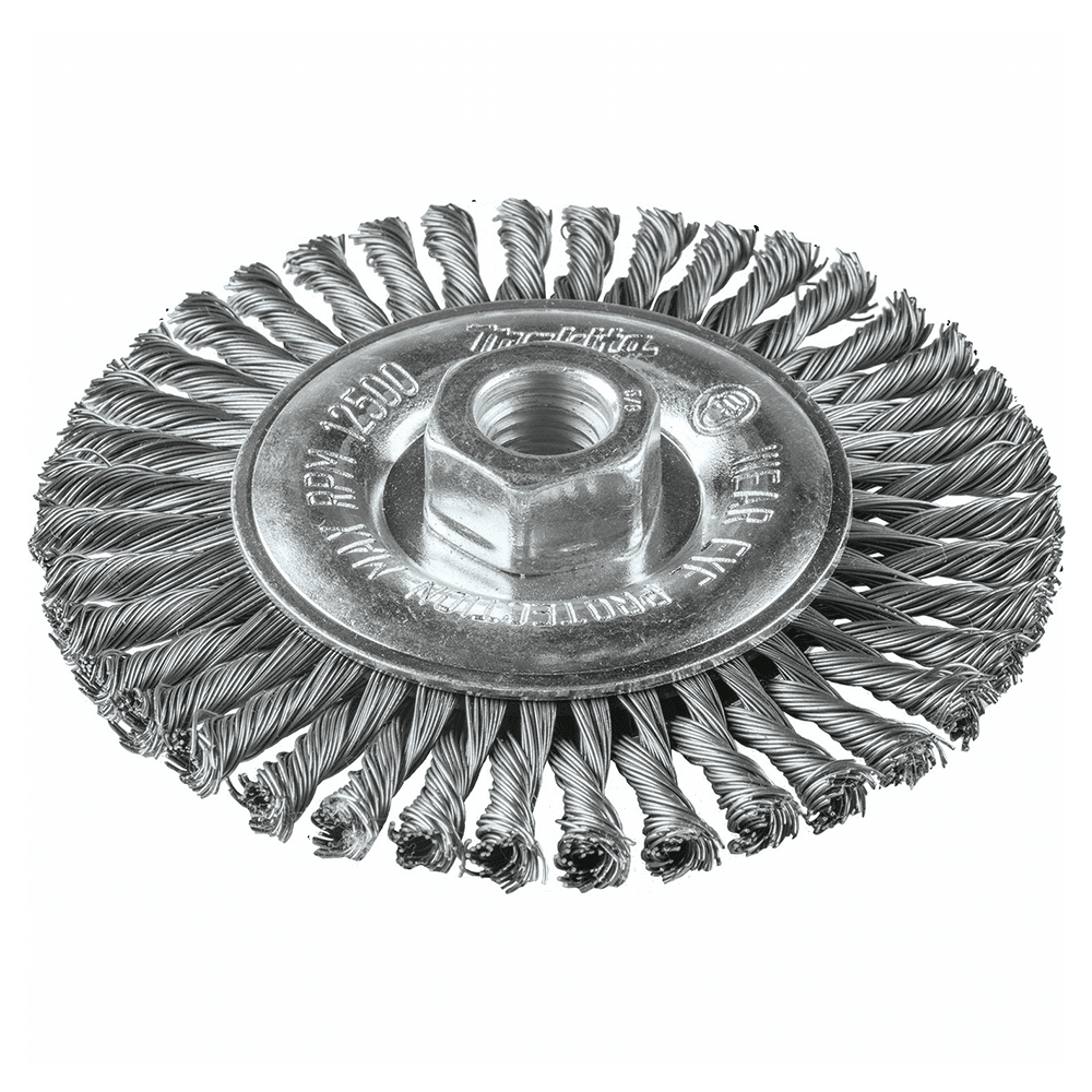 5" Stringer Bead Twist Wire Wheel, 5/8"-11" Arbor Hole Main - Image