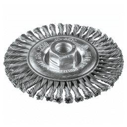 5" Stringer Bead Twist Wire Wheel, 5/8"-11" Arbor Hole Main - Image
