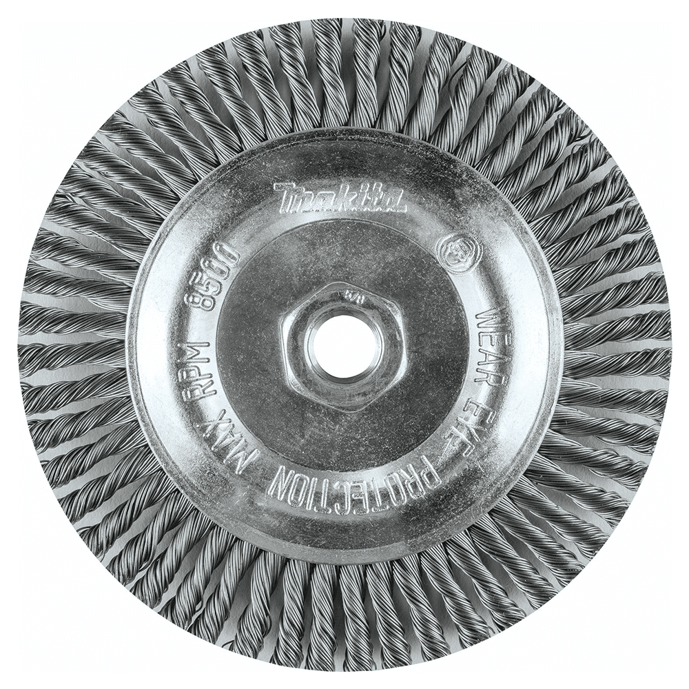 6" Stringer Bead Twist Wire Wheel, 5/8"-11" Arbor Hole Alt 1 - Image