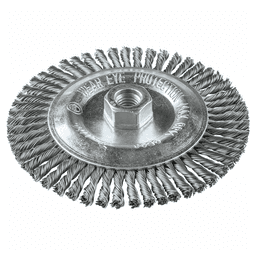 6" Stringer Bead Twist Wire Wheel, 5/8"-11" Arbor Hole Main - Image