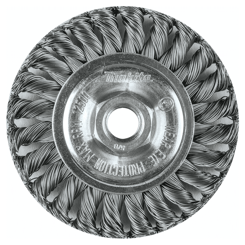 4" Knot Cable Twist Wire Wheel, 5/8"-11" Arbor Hole Alt 1 - Image