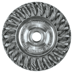 4" Knot Cable Twist Wire Wheel, 5/8"-11" Arbor Hole Alt 1 - Image