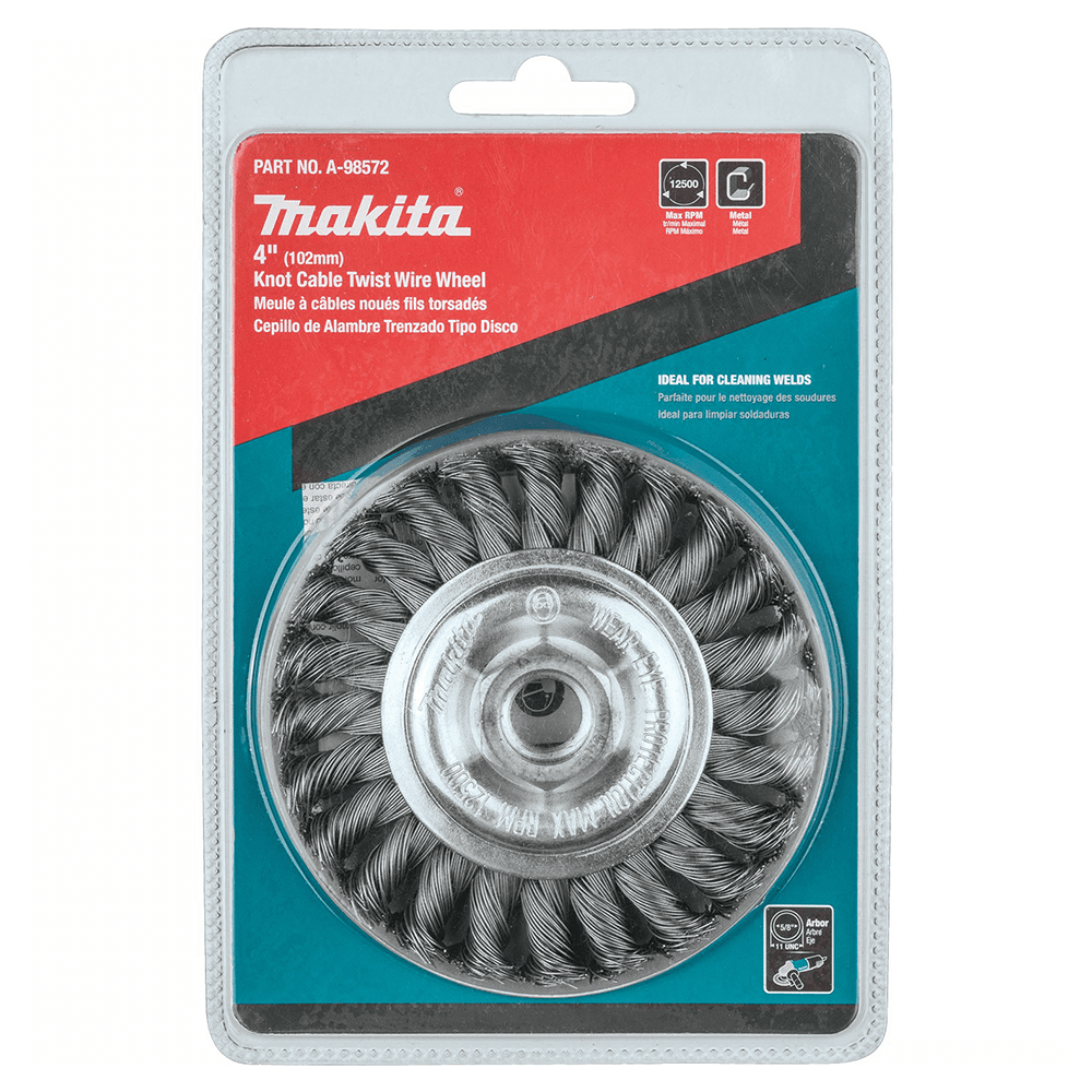 4" Knot Cable Twist Wire Wheel, 5/8"-11" Arbor Hole Alt 2 - Image