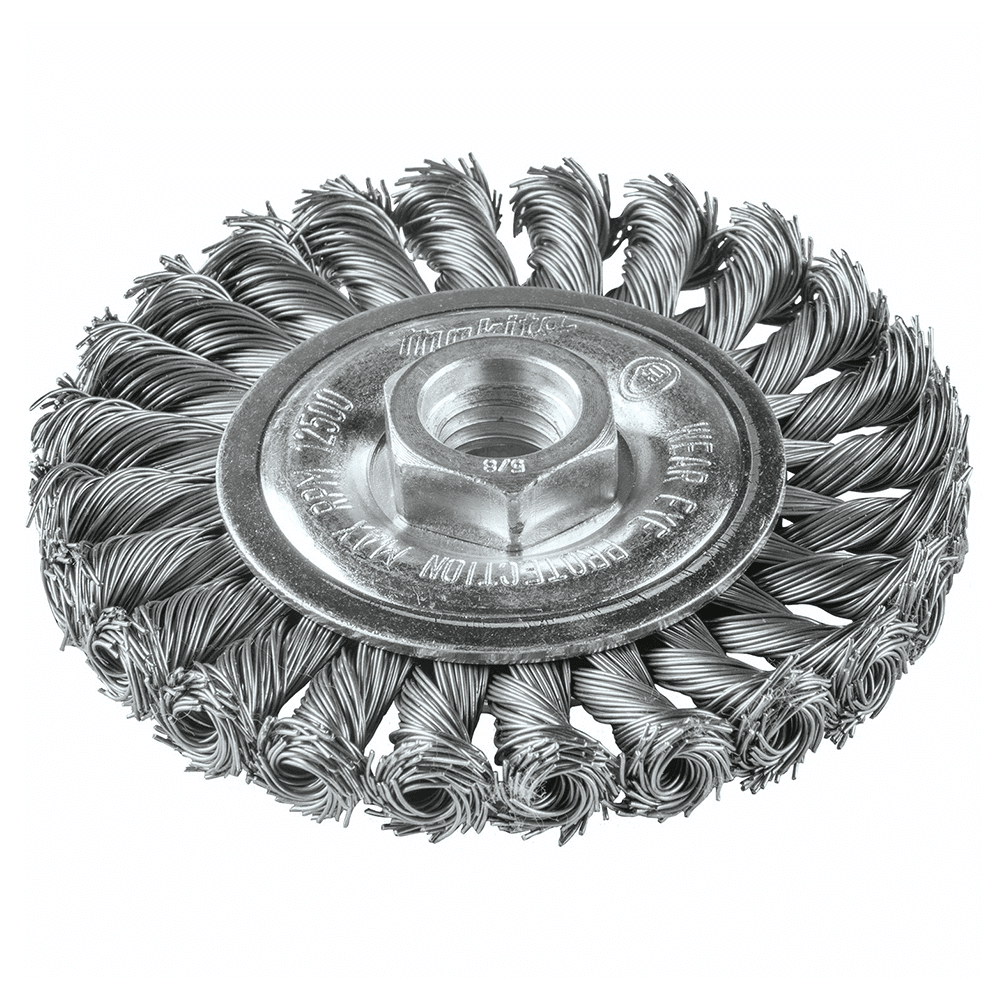 4" Knot Cable Twist Wire Wheel, 5/8"-11" Arbor Hole Main - Image