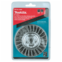 4" Knot Cable Twist Stainless Steel Wire Wheel, 5/8"-11" Arbor Hole Alt 2 - Image