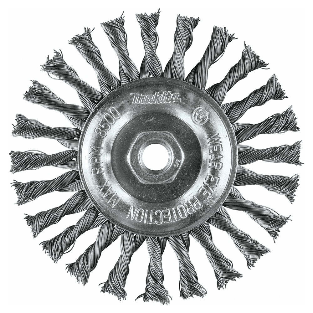 6" Knot Cable Twist Wire Wheel, 5/8"-11" Arbor Hole Alt 1 - Image