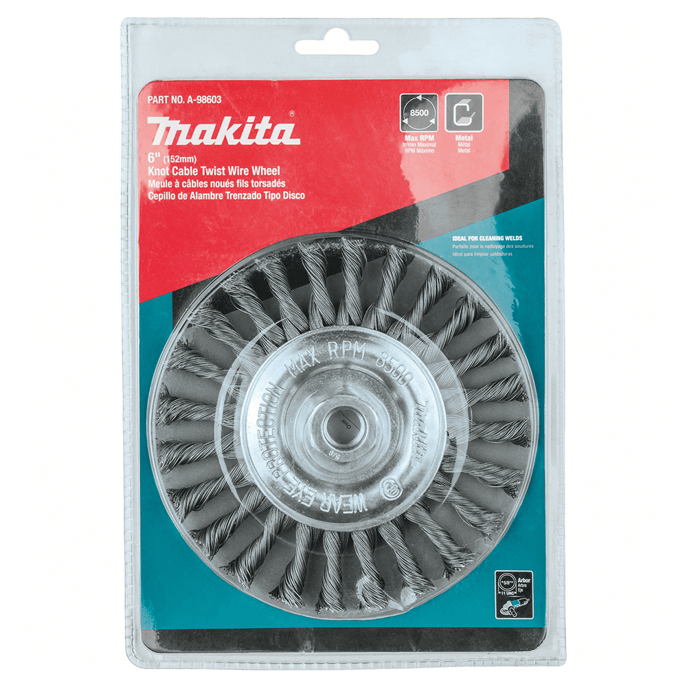 6" Knot Cable Twist Wire Wheel, 5/8"-11" Arbor Hole Alt 2 - Image