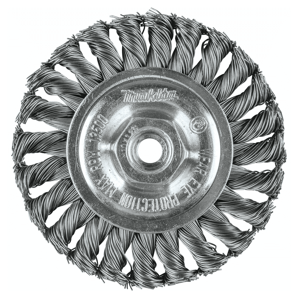4" Knot Twist Wire Wheel, M10 x 1.25 Arbor Hole Alt 1 - Image