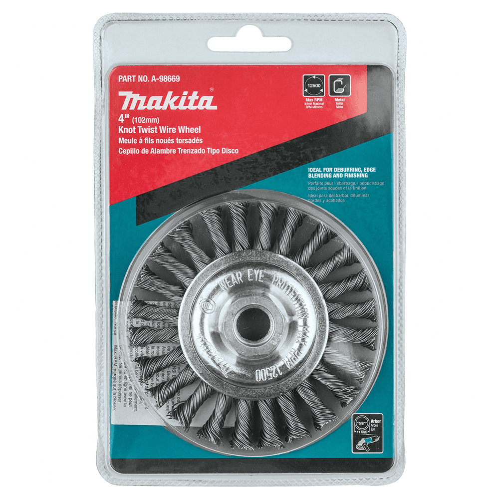 4" Knot Twist Wire Wheel, 5/8"-11" Arbor Hole Alt 2 - Image