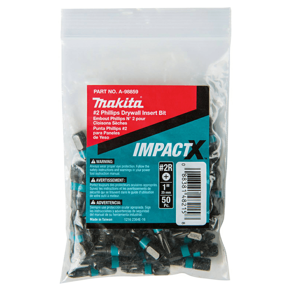 #2 x 1" ImpactX Phillips Drive Drywall Insert Bit (50/Pack) Main - Image