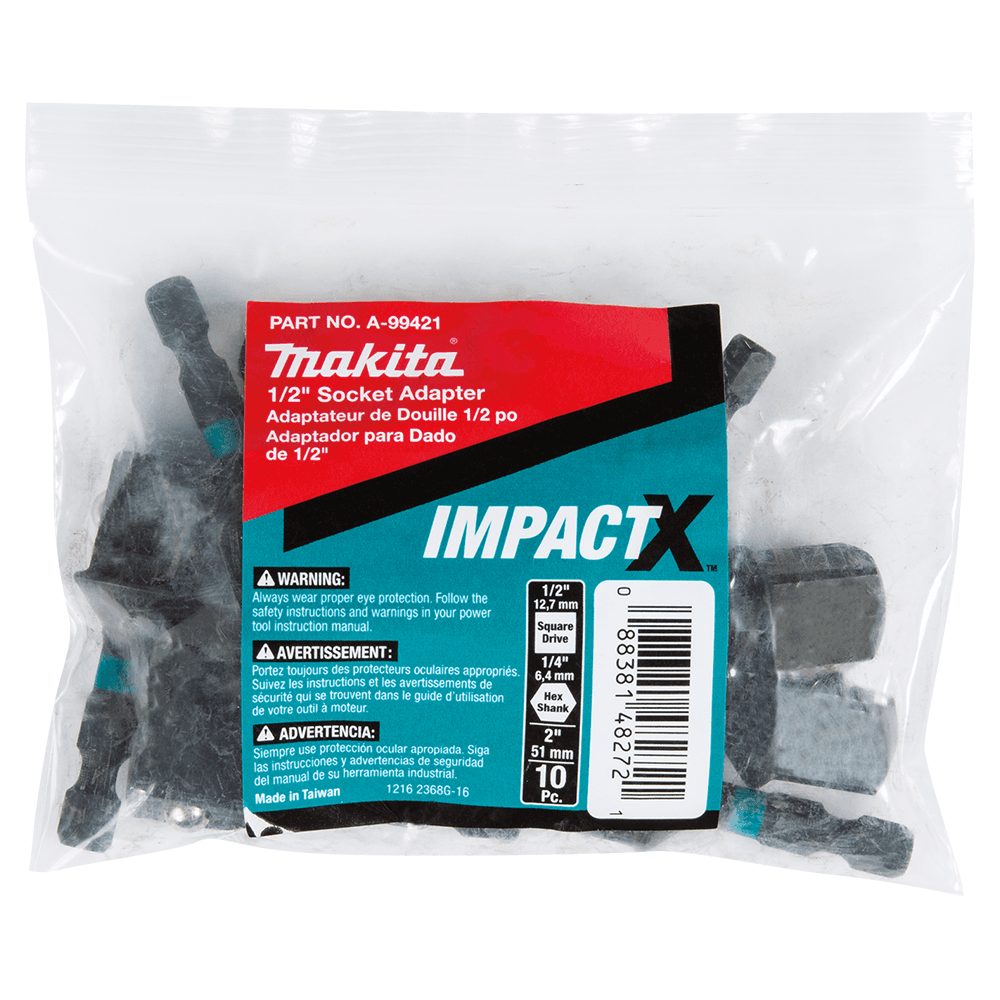 1/2" x 2" ImpactX Socket Adapter (10/Pack) Alt 1 - Image