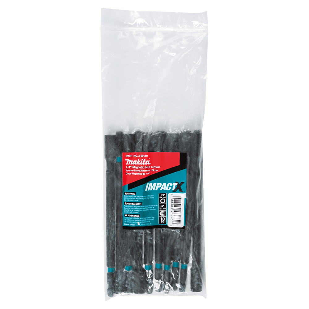 1/4" x 6" ImpactX Magnetic Nut Driver, 1/4" Shank (10/Pack) Alt 1 - Image