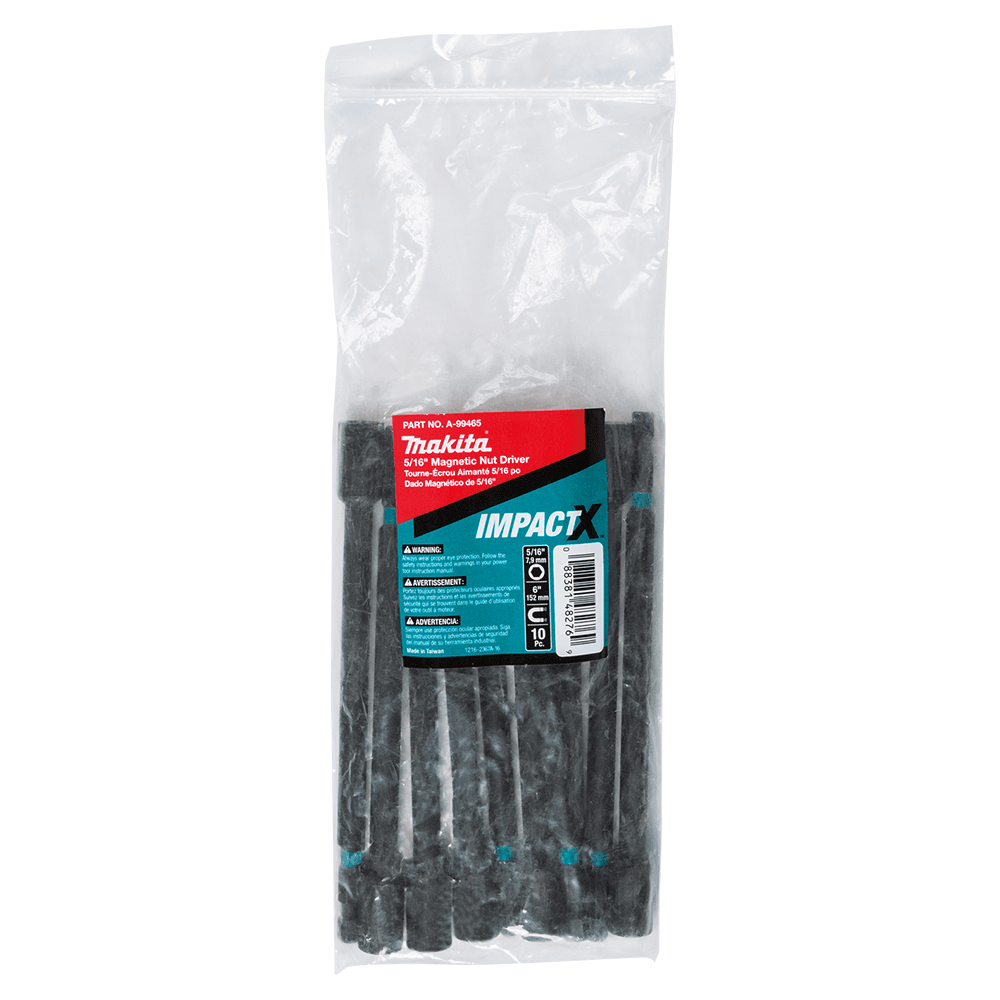 5/16" x 6" ImpactX Magnetic Nut Driver, 1/4" Shank (10/Pack) Alt 1 - Image
