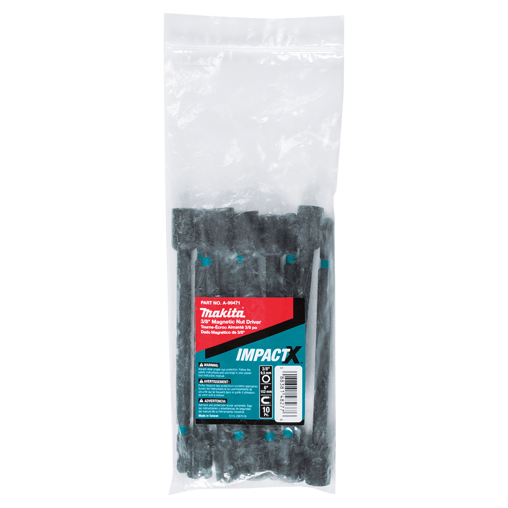 3/8" x 6" ImpactX Magnetic Nut Driver, 1/4" Shank (10/Pack) Alt 1 - Image