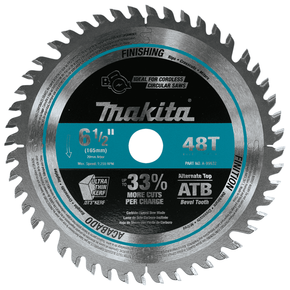 6?1/2" x 48 Tooth Plunge Saw Blade - Main Image