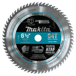 6-1/2" x 64 Teeth Carbide-Tipped Ultra-Thin Kerf Saw Blade Main - Image