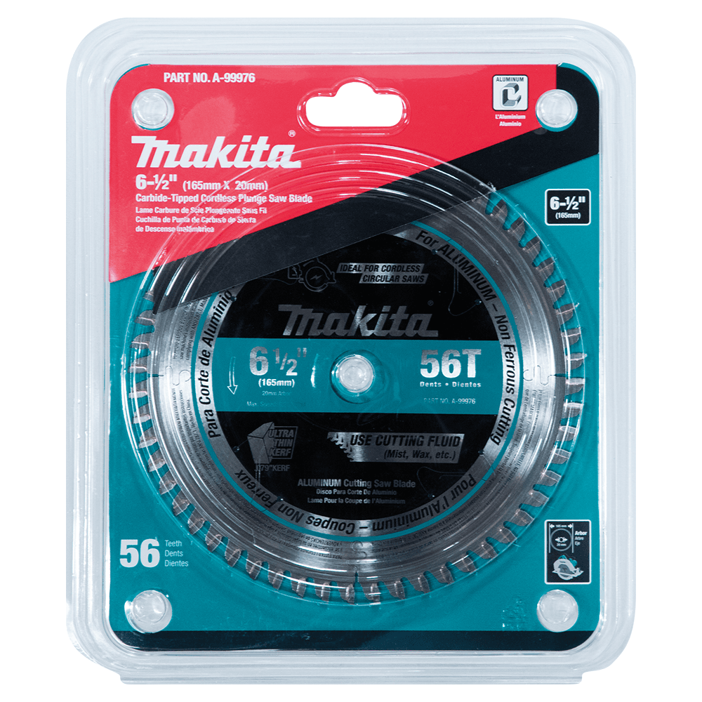 6-1/2" x 56 Teeth Carbide-Tipped Cordless Plunge Saw Blade Alt 1 - Image