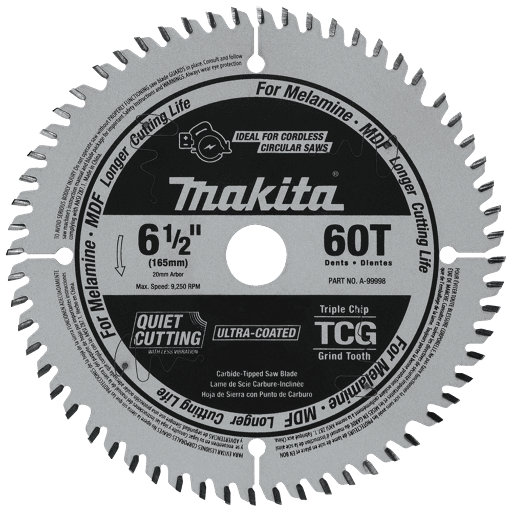 6?1/2" x 60 Tooth Plunge Saw Blade - Main Image