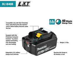 18V LXT 4.0Ah Lithium‑Ion Battery and Charger Starter Pack Alt 4 - Image