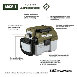 18V LXT Outdoor Adventure Brushless Wet/Dry Vacuum Tool Only Alt 1 - Image