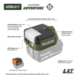 ADML817 18V LXT Compact L.E.D. Flashlight, Flashlight Only Alt 1 - Image