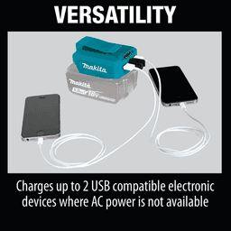 Makita Cordless Power Source with Two USB Charging Ports