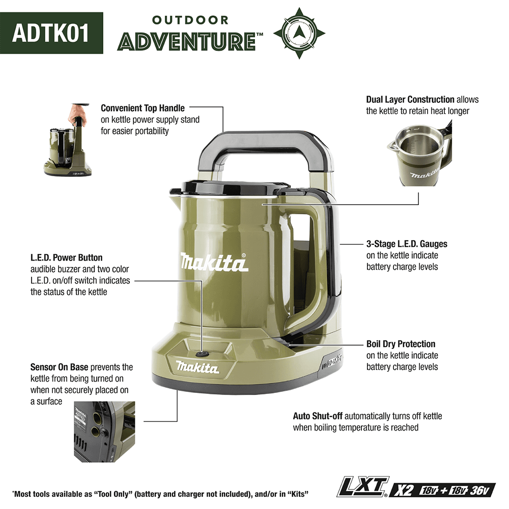 36V (18V X2) LXT Hot Water Kettle, Tool Only Alt 1 - Image
