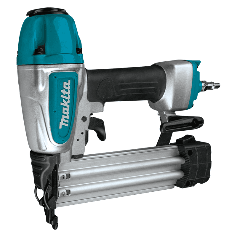 Makita AF506 2" x 18 Gauge Pneumatic Brad Nailer front view with no-mar tip attached