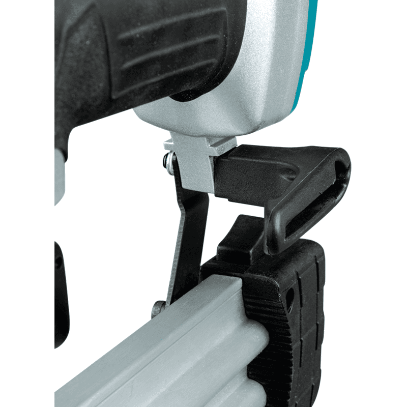 Makita AF506 2" x 18 Gauge Pneumatic Brad Nailer in use on trim work