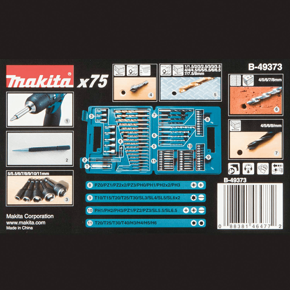 75-Piece Metric Drill/Screw Bit Set Alt 2 - Image