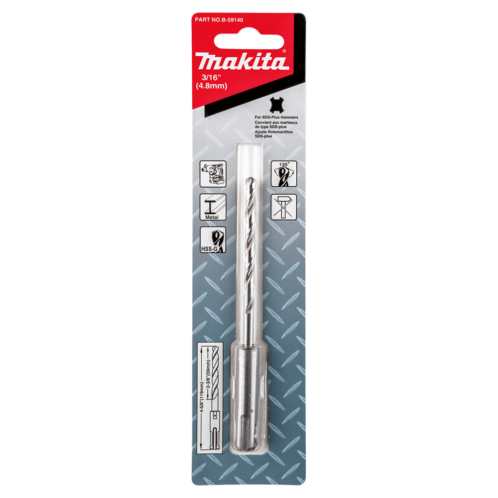 3/16" x 4-5/8" SDS-PLUS Drill Bit Alt 1 - Image