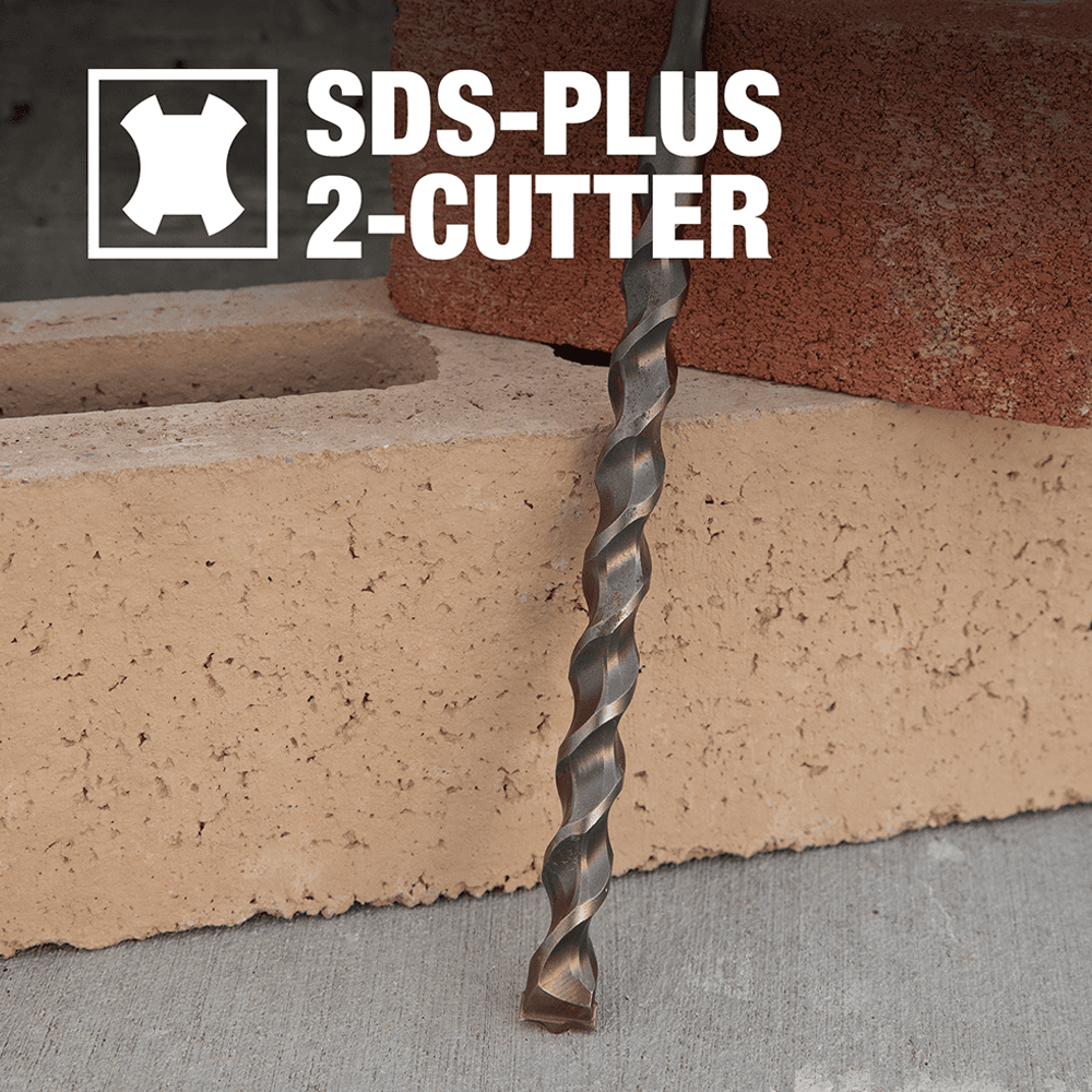 3/16" x 4" 2-Cutter SDS-PLUS Drill Bit Alt 6 - Image