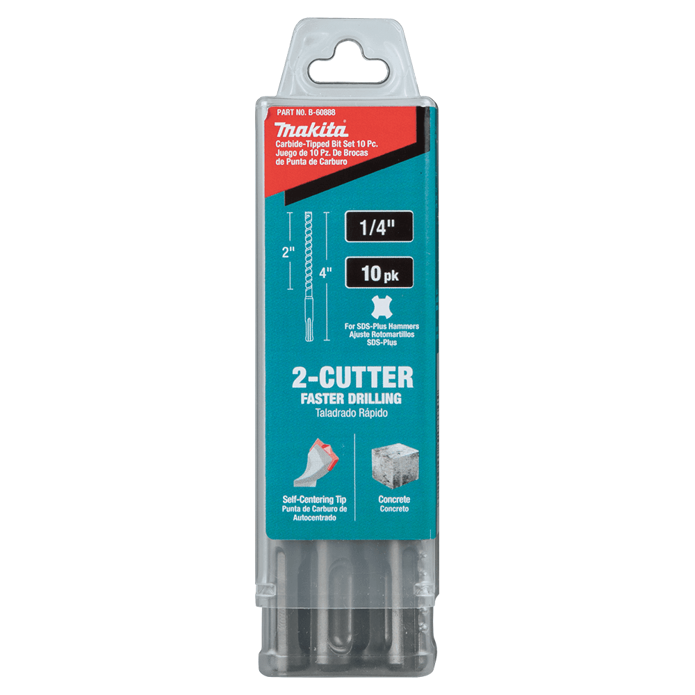 1/4" x 4" 2-Cutter SDS-PLUS Drill Bit (10/Pack) Alt 4 - Image