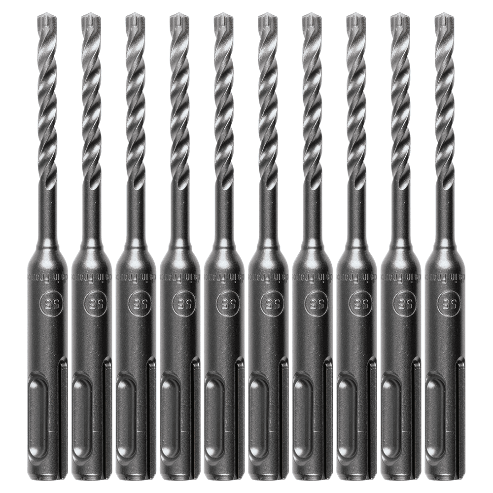 3/16" x 4" 3-Cutter SDS-PLUS Drill Bit (10/Pack) Main - Image