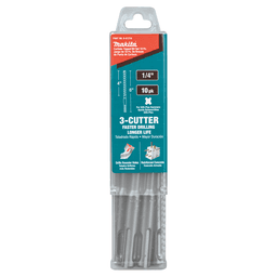 1/4" x 6" 3-Cutter SDS-PLUS Drill Bit (10/Pack) Alt 4 - Image