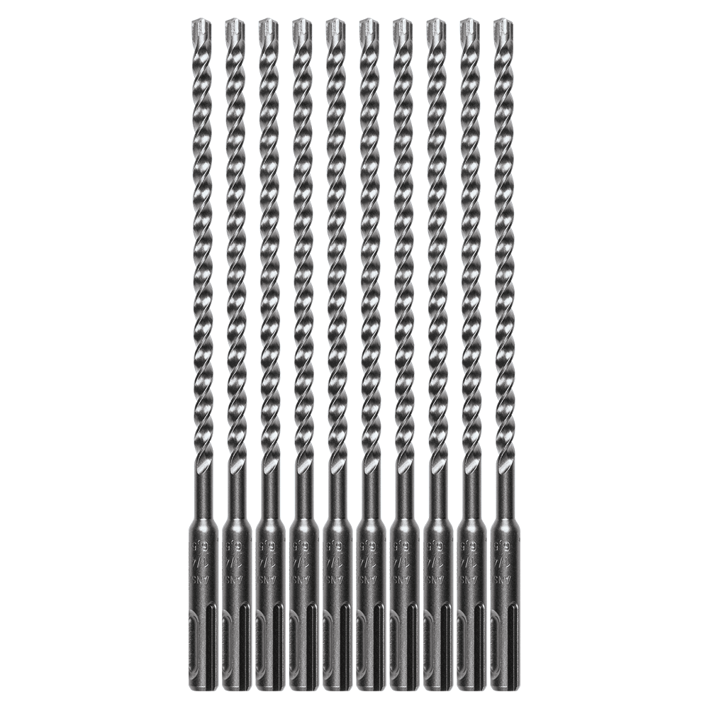 1/4" x 8" 3-Cutter SDS-PLUS Drill Bit (10/Pack) Main - Image