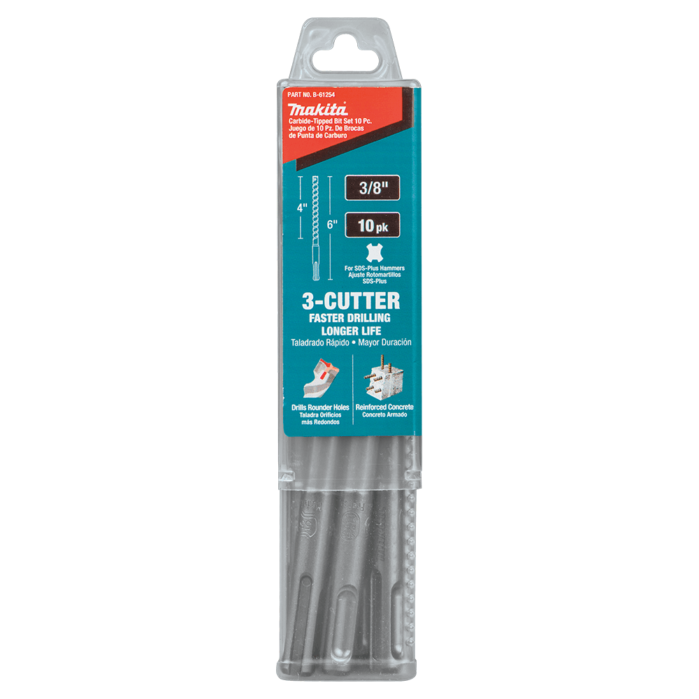 3/8" x 6" 3-Cutter SDS-PLUS Drill Bit (10/Pack) Alt 4 - Image