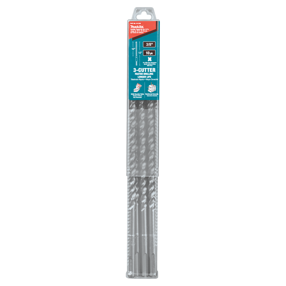 3/8" x 12" 3-Cutter SDS-PLUS Drill Bit (10/Pack) Alt 4 - Image