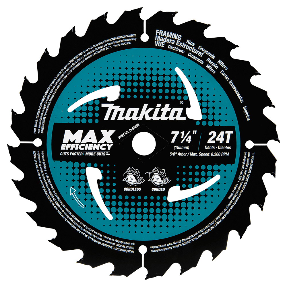 7-1/4" x 24 Teeth Carbide-Tipped Max Efficiency Circular Saw Blade (3/Pack) Main - Image