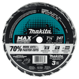 7-1/4" x 24 Teeth Carbide-Tipped Max Efficiency Circular Saw Blade (3/Pack) Alt 2 - Image