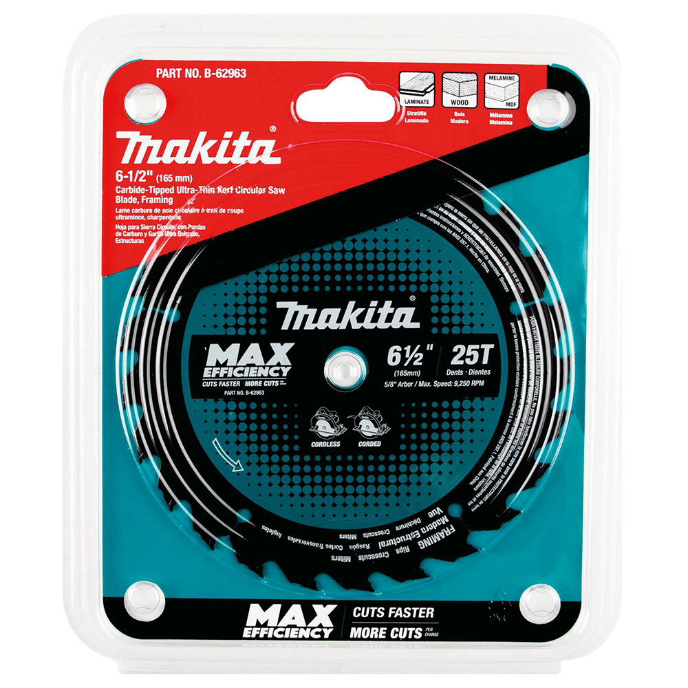 6-1/2" x 25 Teeth Rip/Cross/Plunge Cut Circular Saw Blade Alt 1 - Image